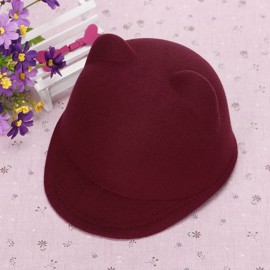 Toddler Cap with Ears (Burgundy)