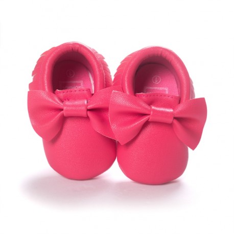 Sherbet Moccasins with Bow