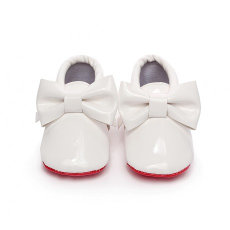 Red Bottom Moccasins with Bow