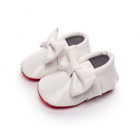 Red Bottom Moccasins with Bow