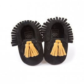 Patent Leather Moccasins with Tassels
