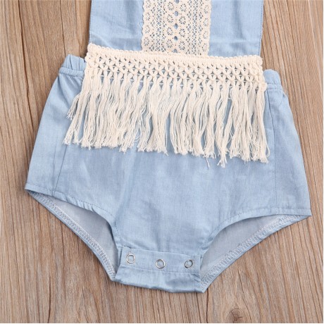 Fringe Onesie - Baby Blue