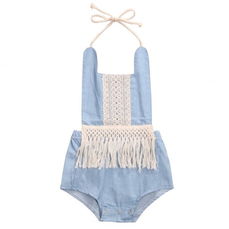 Fringe Onesie - Baby Blue