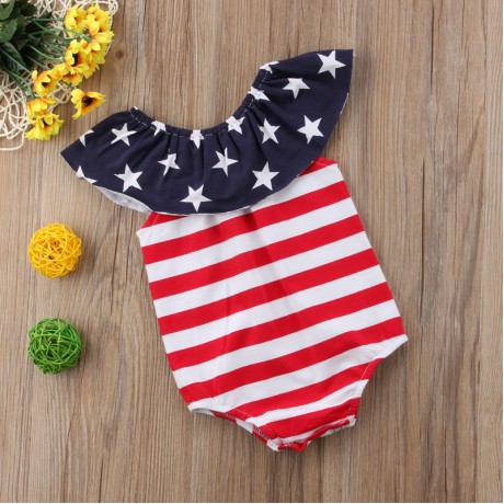 Star Onesie - Red, White and Blue