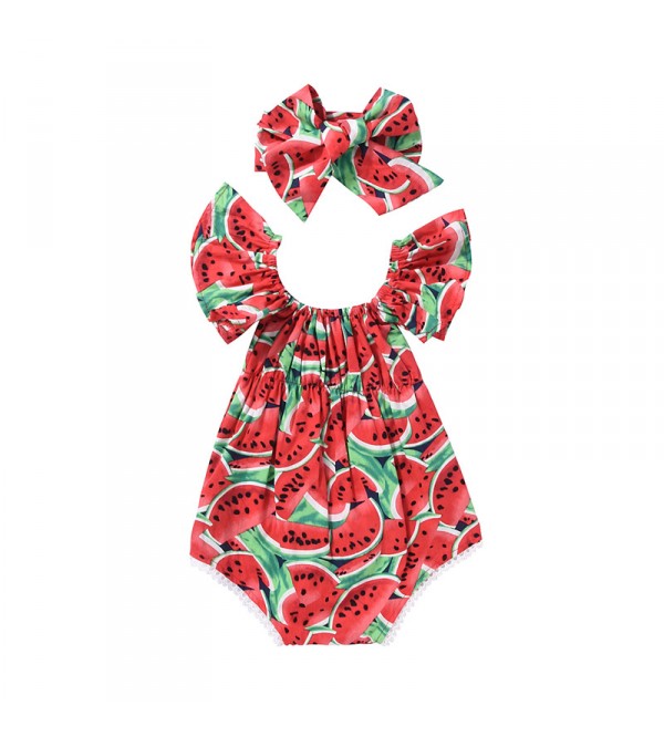 Watermelon Onesie With Headband