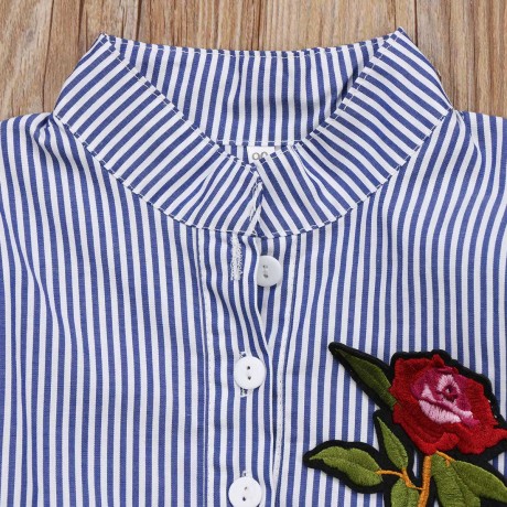 Striped Rose Blouse