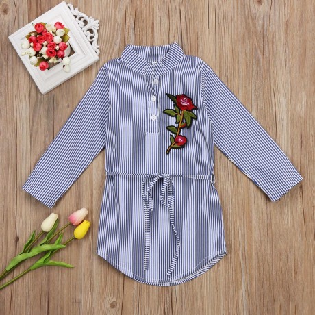 Striped Rose Blouse