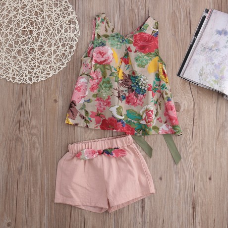 Two-Piece Floral Outfit