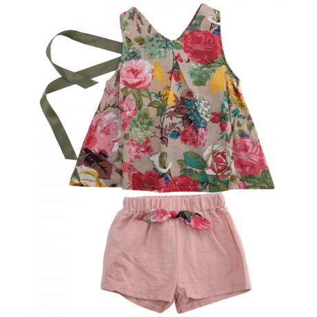 Two-Piece Floral Outfit