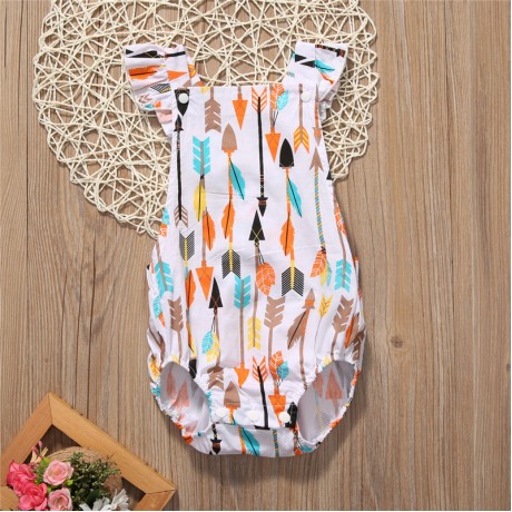 Arrow Onesie - White/Aqua