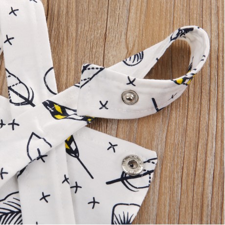 Feather Onesie - White/Black