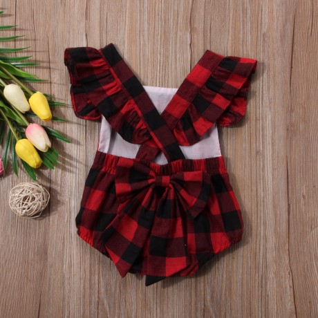 Checkered Onesie - Red/Black