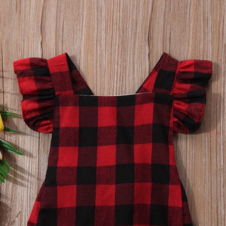 Checkered Onesie - Red/Black