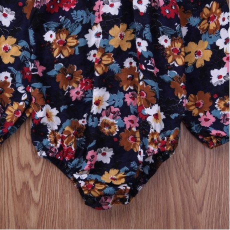 Floral Print Long Sleeve - Black