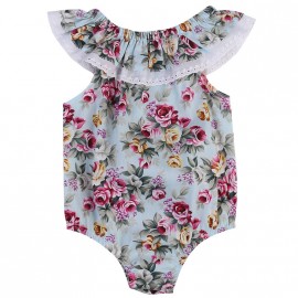 Off The Shoulder Floral Onesie