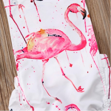 Flamingo Onesie - White/Pink