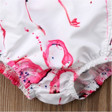 Flamingo Onesie - White/Pink