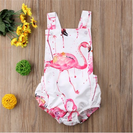 Flamingo Onesie - White/Pink