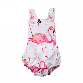 Flamingo Onesie - White/Pink