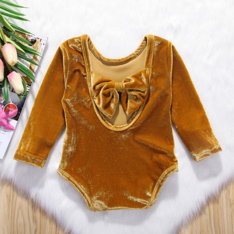 Velvet Onesie - Gold