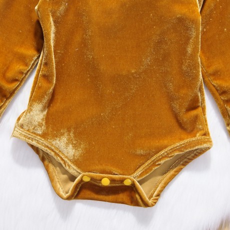 Velvet Onesie - Gold