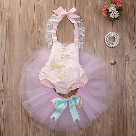 Ballerina Tutu Birthday Romper