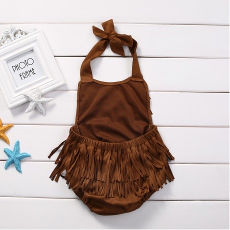 Suede Fringe Romper