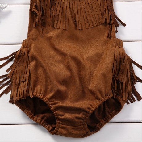 Suede Fringe Romper