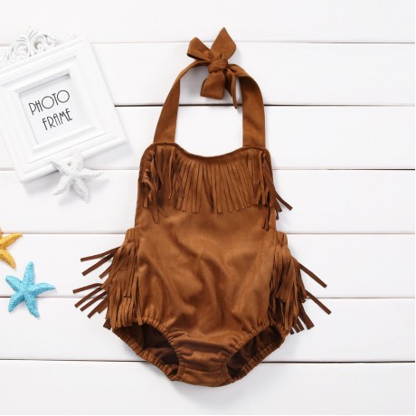 Suede Fringe Romper