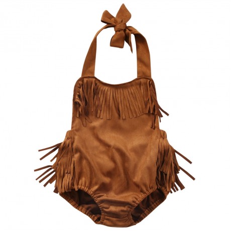 Suede Fringe Romper