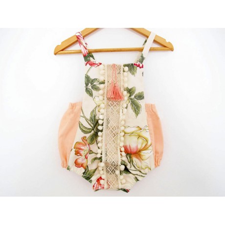 Floral  Romper with Tassels