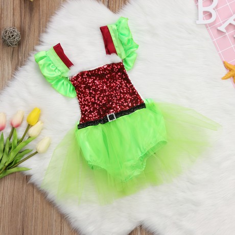 Green Sparkle Romper