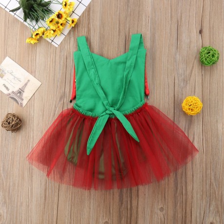 Elf Romper - Green/Red