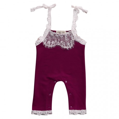 Lace Jumper - Plum