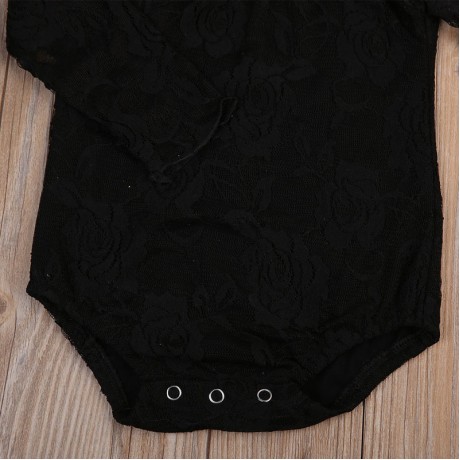 Lace Leotard - Black