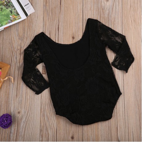 Lace Leotard - Black