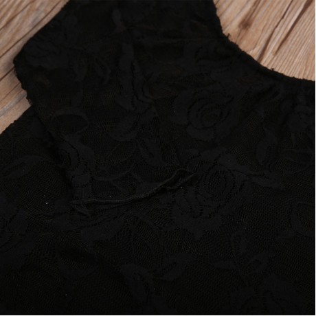 Lace Leotard - Black