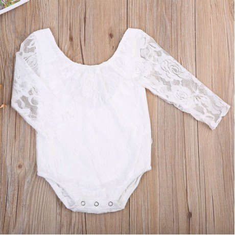 Lace Leotard - White