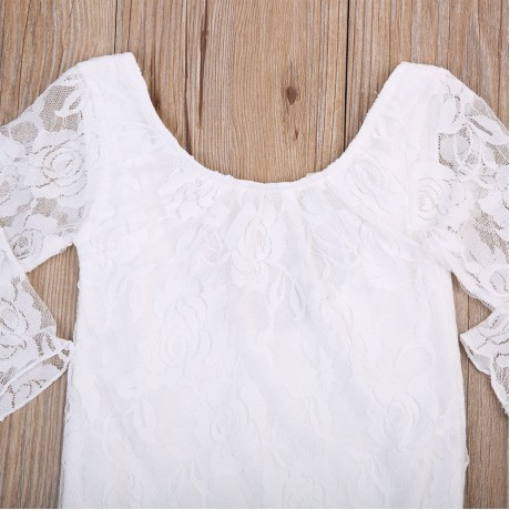 Lace Leotard - White