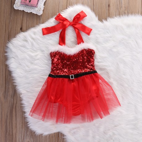 Santa Romper - Red/White